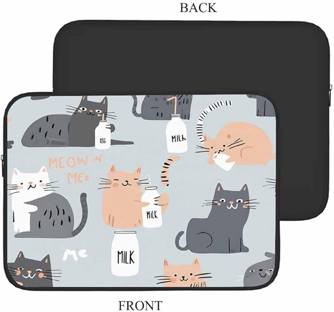 Funda para Laptop 15.6 pulgadas Nicokee con Estampado de Gatos miniatura 2