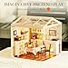 ROBOTIME Super Creator Toy Building Set DIY Miniature House Kit with LED Tiny Room Making Kit Expandable Plastic Craft Toy for Creative Play Home Decor Unique Hobby Gift (Warm Dining Room)