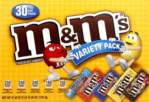M&M's Chocolate Variety Pack 30 Full Size Packs
