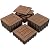 Yaheetech 27PCS Deck Tiles Interlocking Wood Composite Decking Flooring Patio Pavers Tiles Solid Wood and Plastic Indoor Outdoor 12 x 12" Brown