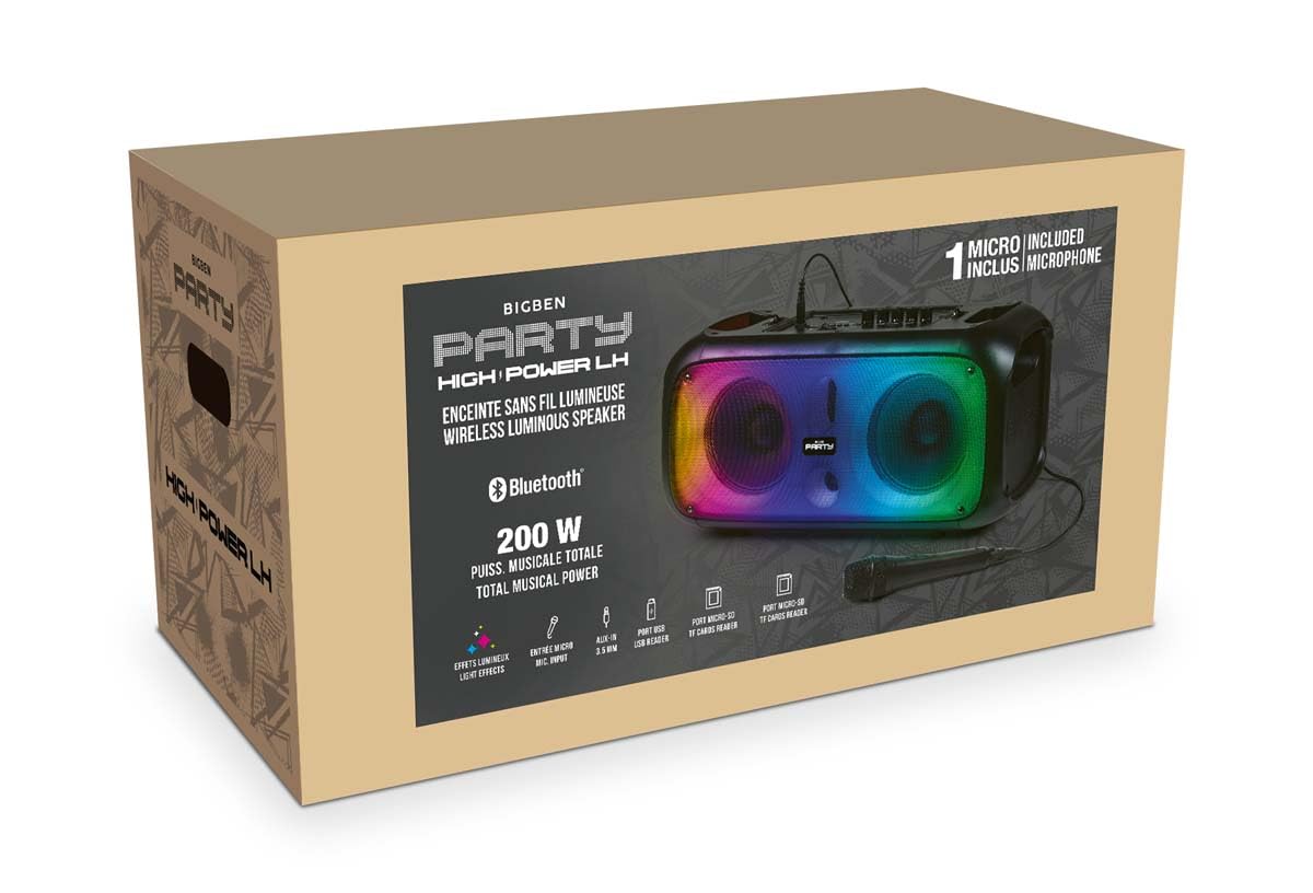 Enceinte Bluetooth avec Effet Lumineux 200 Watts PARTYBTHPLH
