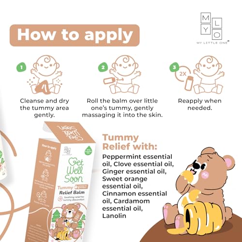Image of GWS Baby Kids Nasal Relief, Itch Relief, Tummy Relief, Colic, Fever Relief & Bruise Relief Balm Sticks (15g) (Tummy Colic Balm)