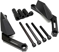 Vista 7 de Funda de aluminio CNC para motocicleta, protector de choque del motor, protector deslizante para protección contra caídas, compatible con Yamaha Azul