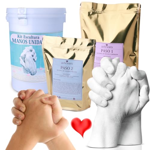 La Mejor Recopilación de Moldes de fundición para comprar online. 49 Kit Para Hacer Manos de Yeso Incluye Todo Idea Regalo Original Personalizado Escultura Recuerdo 3D Molde Casting Aniversario Pareja Novios Esposa Esposo San Valentín Kit de...