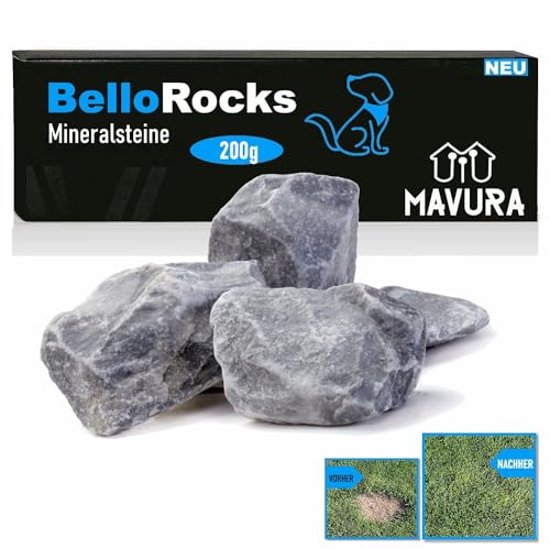 BelloRocks Natur-Steine Mineralsteine gegen Urinflecken auf Rasen, Hunde Katzen Dog Steine Urin Grasverbrennungen Rocks [200 Gramm]