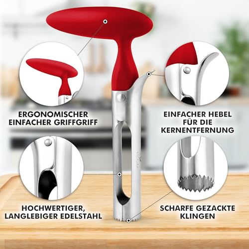 Apfelausstecher Zulay Kitchen Edelstahl Entkerner für Obst