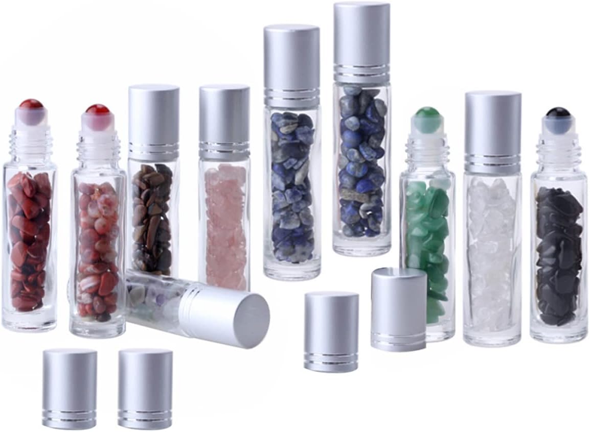 Amazon.com: SaditY 10pcs Essential Oil Roller Bottle Glass Roller Ball ...