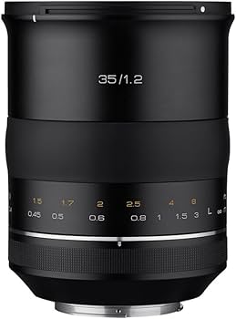 SAMYANG XP 35mm F1.2 EFレンズ　未使用の保護フィルター付き ケンコー・トキナー、SAMYANGのキヤノンEFマウント用大口径