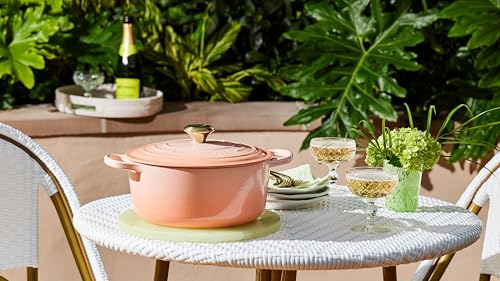 Image of Le Creuset Enameled Cast Iron Round Dutch Oven, 7.25 qt., Peche