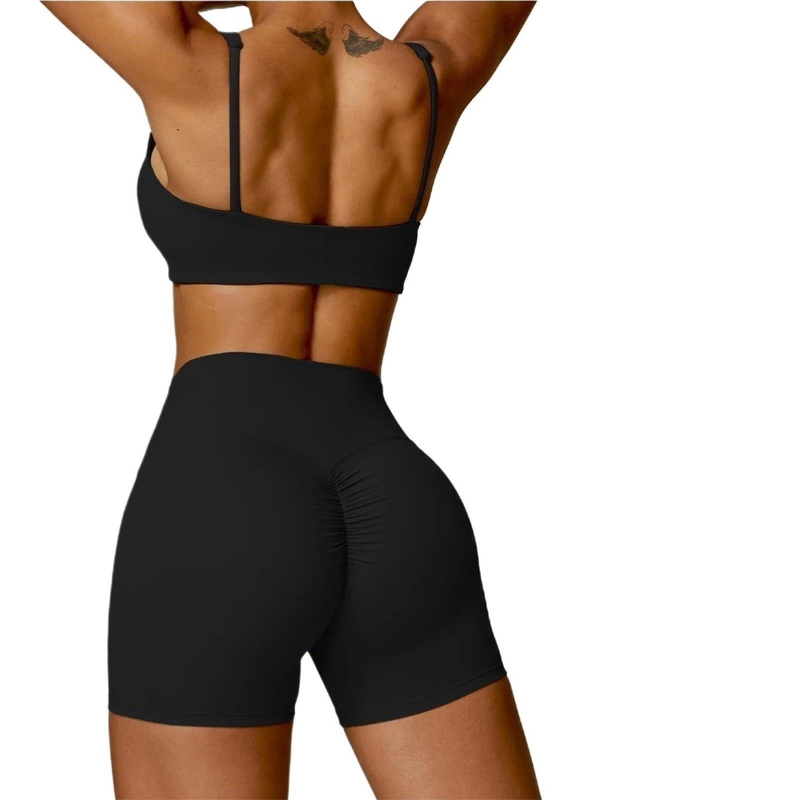 Completo yoga Set da yoga 2 pezzi palestra manica lunga abbigliamento sportivo senza cuciture legging reggiseno fitness crop top tute sportive per lo sport