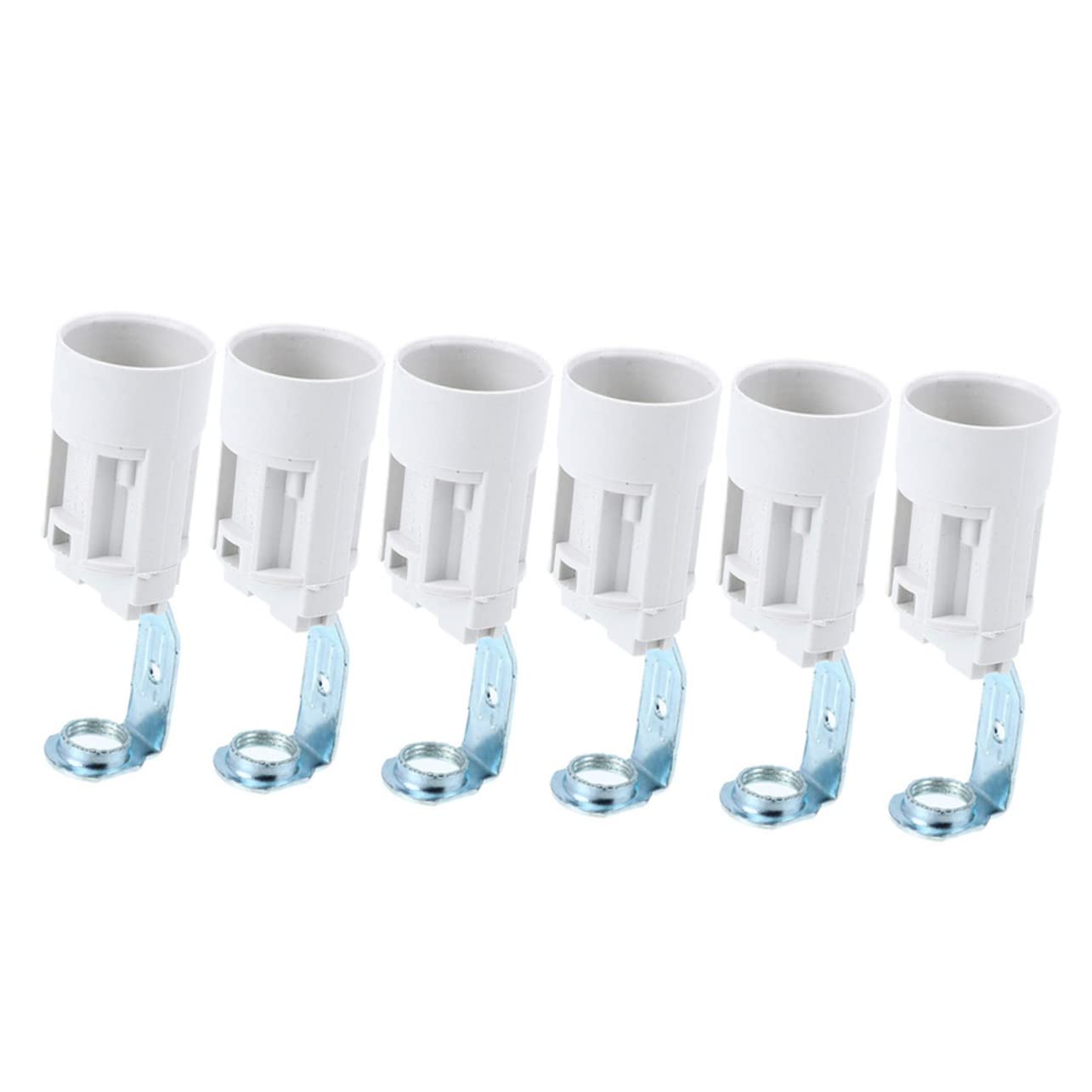 6 E14-Schraubhalter Für Kerzen & Lampen – Weiß, Aus Kunststoff & Metall Für Den Außenbereich