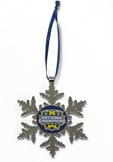 Michigan Wolverines College Football Playoff (CFP) 2023 National Champions Snowflake Ornament
