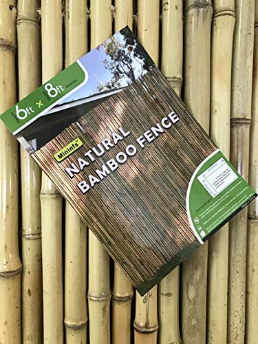 Mininfa Natural Rolled Bamboo Fence Eco Friendly Bamboo Fencing 0 7 In D X 6 Feet High X 8 Feet Long Bamboo Screen For Garden Privacy Buy Online In El Salvador At Elsalvador Desertcart Com Productid We offer 4ft, 6ft, 8ft high & 8ft wide bamboo fencing in both of carbonized or natural includes split bamboo rolls of high quality bamboo fences. desertcart