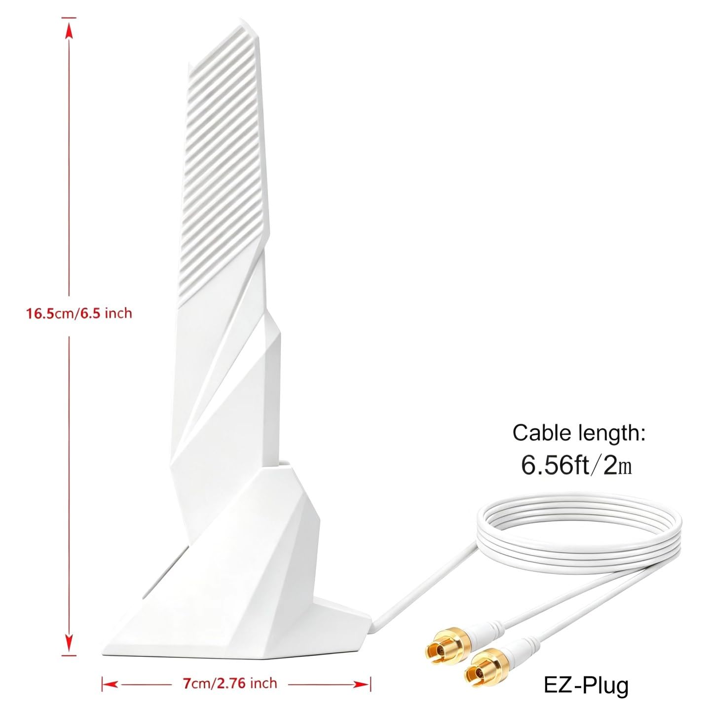 Antenne de remplacement pour carte mère WiFi 7 EZ-Plug (Blanc) | Support magnétique, connecteur EZ-Plug compatible WiFi 7, antenne de rechange, pour carte mère de jeu