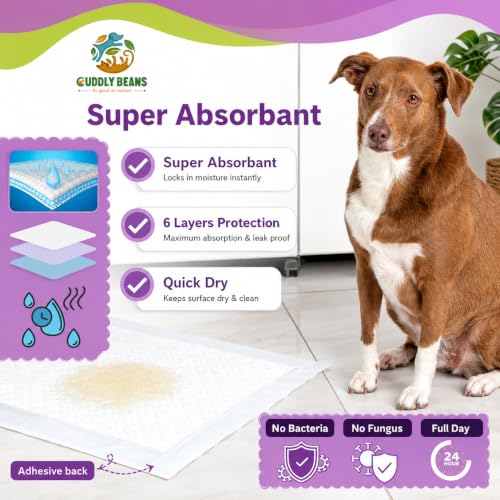 Image of Dog, Puppy & Cat Training Pee Pads, High Absorbency, Lavender