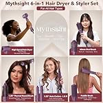 StyleVibe 6-in-1 Air Styler, Hair Dryer & Blow Dryer Brush with Travel Case - Auto Wrap Curls (L/R), Fast Drying, Thermal Round Brush for Smooth Blowouts & Frizz-Free Volume, No Heat Damage - Image 2