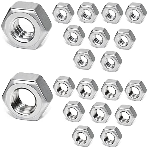 Tuerca Hexagonal Acero Inoxidable Tuercas Hexagonales 1/4 Pulgadas para Maquinaria Muebles Cámara Trípode y Telescopio 20 Piezas Cover