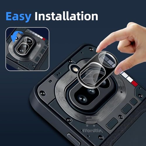 Image of WonRia Pack 1- Back Camera Lens Protector for Nothing 4A 5G Camera Glass Protector Guard [3D Premium] - Black
