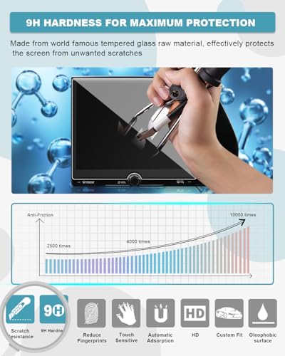 Image of CDEFG for 2025 2026 Lexus NX Screen Protector 9.8-Inch Tempered Glass, for 2022-2026 Lexus NX (250 /350 / 350h Hybrid) Accessories 9H Screen Cover HD Anti Fingerprints