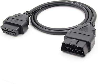 16 Pin OBD 2 OBD II OBD2 Male to Female Extension Cable 16Pin Diagnostic Extension Cord Adapter Cable 5FT/1.5M
