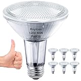Rnyloas PAR30 Long Neck, 6PCS PAR30 60W 120V Flood Dimmable, PAR30 Halogen Bulb Long Lasting Lifetim