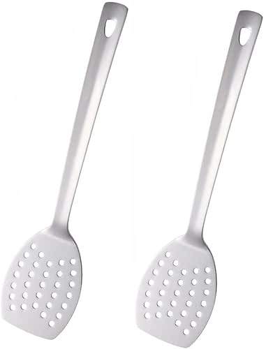 Pfannenwender Edelstahl 2 Stücke Spachtel für die Küche Bratenwender Metall