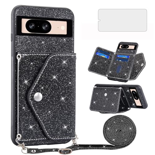 Asuwish Coque pour Pixel 8 GLTSJB US Noir Antichoc à Prise Antidérapante