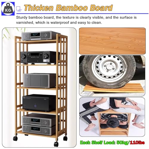 Soporte tocadiscos antivibración de bambú para proteger discos y vinilos 4