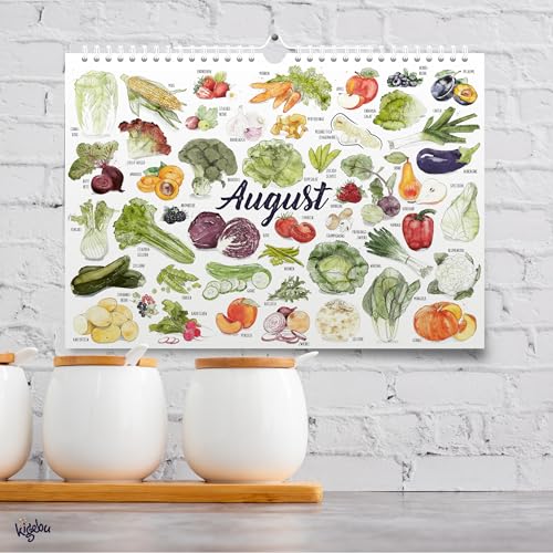 Saisonkalender für Obst und Gemüse | Immerwährender Wandkalender mit heimischen Obst- und Gemüsesorten (Wandkalender)