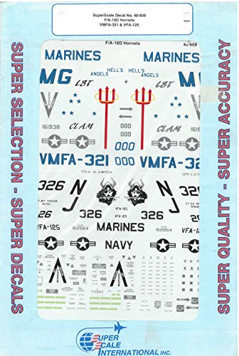 SSI Super Scale International 1/48 - Decal F/A-18D Hornets VMFA-321 & VFA-125 - Decalcomanie 48-609