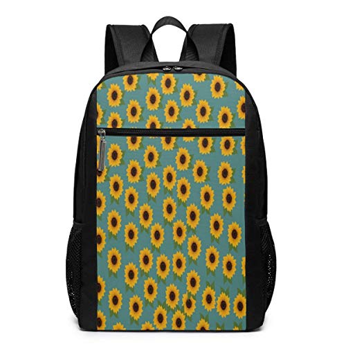 TRFashion Zaino SUNFLOWER11 17 Inch Outdoor Backpack Travel Hiking& Camping Pack Schoolbag Book Bag For Men Women Black