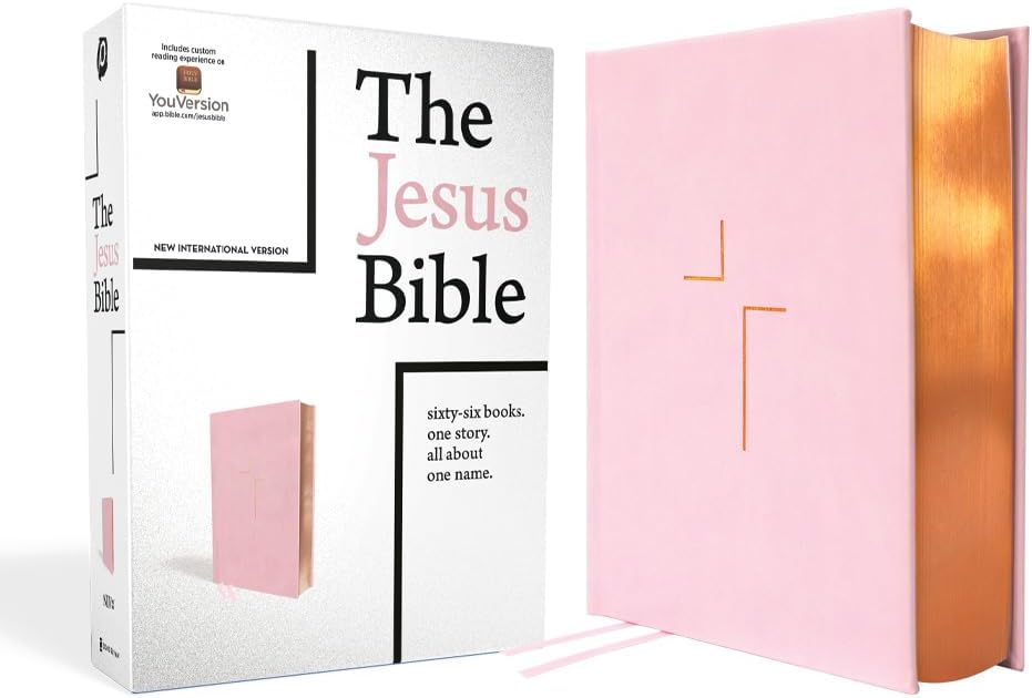 The Jesus Bible: New International Version, Blush, Leathersoft
