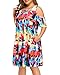 Pinup Fashion Plus Size Sundresses Women Summer Tie dye Resort Cold Shoulder Beach Swim Cover Up Casual Hawaiian Tank Sun Dress Pockets