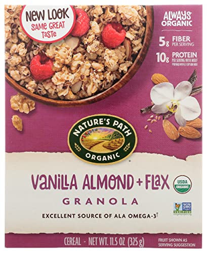 Nature’s Path Organic Vanilla Almond + Flax Granola Cereal, 10g