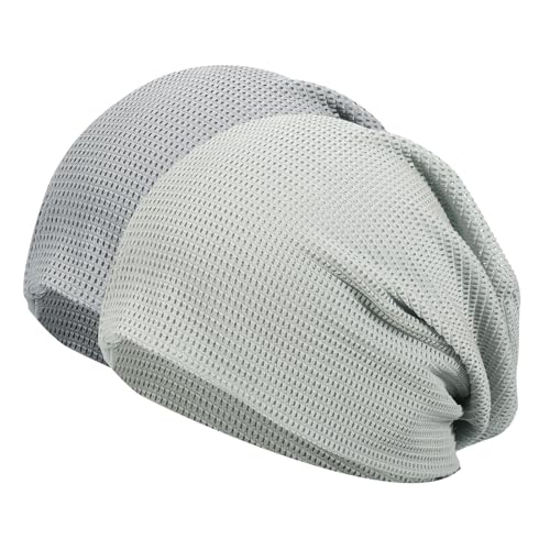 Bonnet rafraîchissant de sport extensible et respirant bleu gris