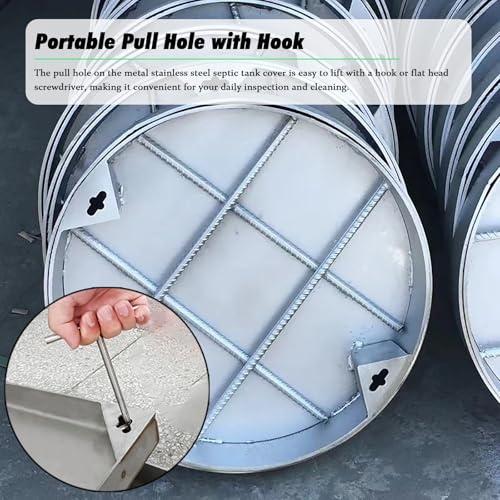 Tapa empotrable para lavabo de alcantarillado tanque séptico 32cm 6