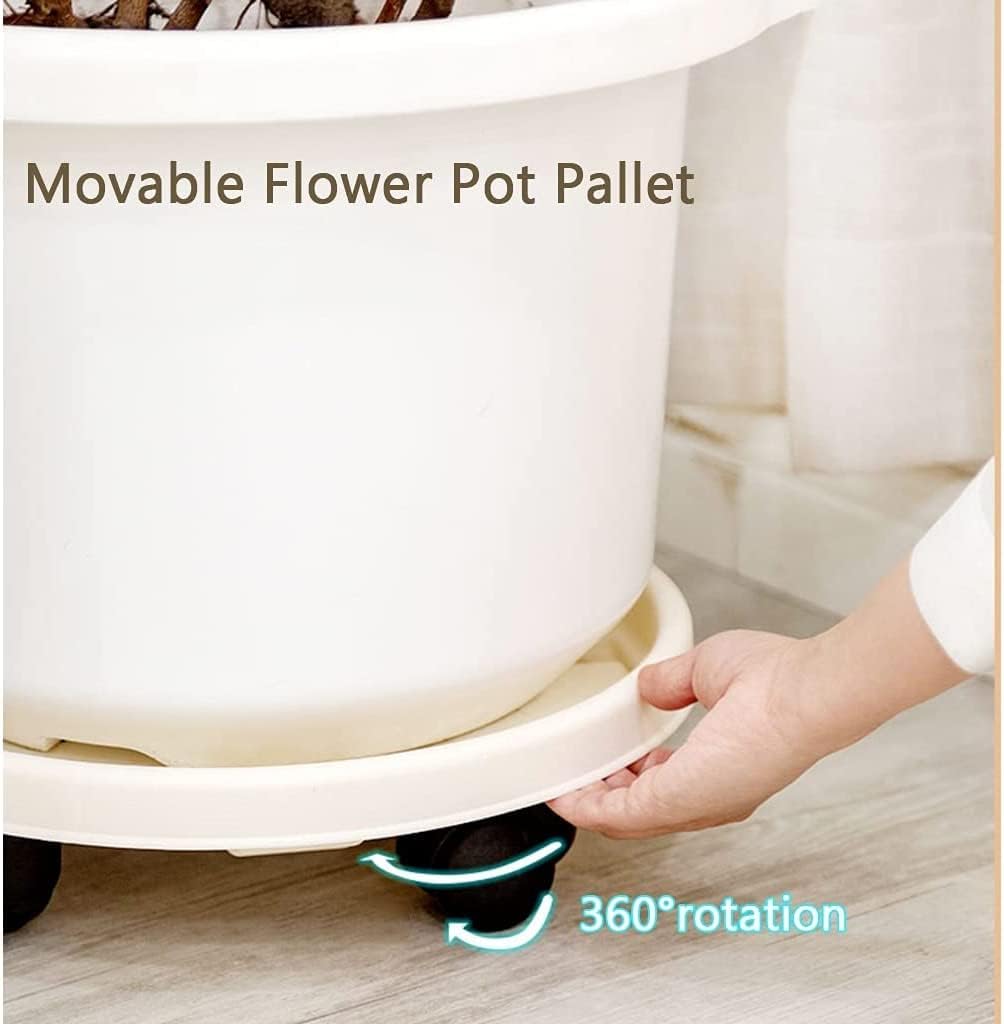 Tophacker Heavy Duty Plant Caddies Plant Stand with Wheels, Indoor Outdoor Planter Trolley Casters Home Graden Planter Dolly on Wheels Rolling Plant Tray ( Color : 1 , Size : 26.5cm/10.4in )