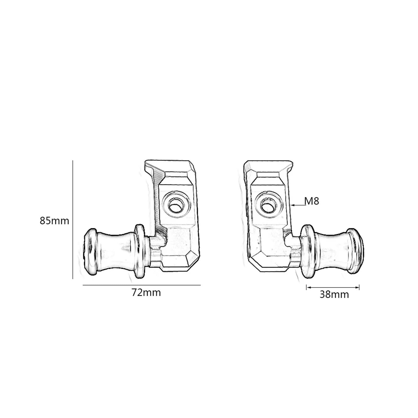 MT07 Axle Sliders - Swingarm Stand Pickup Points Gold Rear Axle