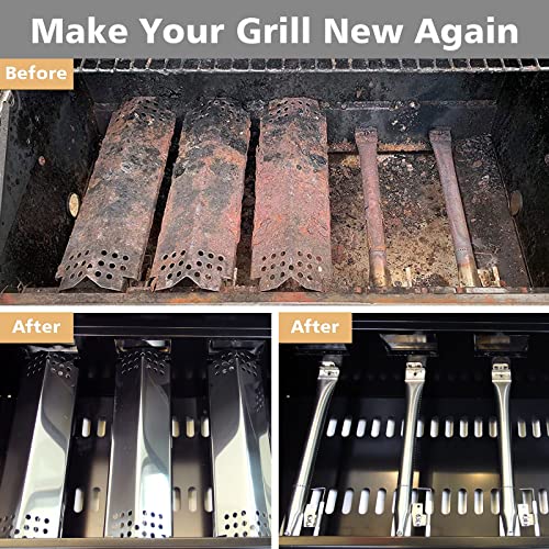 Barbqtime Burner Grill Replacement Parts For Nexgrill 720-0898, 6 Burner Replacement Kit 30 Pcs Grill Flame Tamers & Igniters & 14.88" Burners Replacement For Nexgrill #TOP6