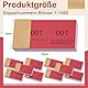 Nezyo Doppelnummern Blöcke 1-1000 Nummernblöcke Lose Nummeriert Garderobenmarken Zahlenblöcke für Garderobe Events Party Messen, 10 x 5 cm(Rot)
