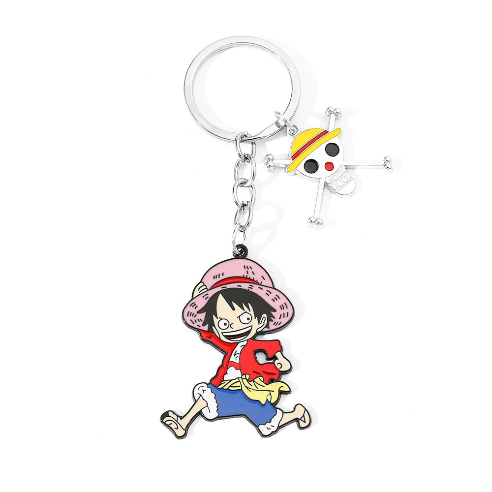 rongji jewelry Cartoon Anime Luffy Alloy Keychain - Solon Usopp Keyring ...