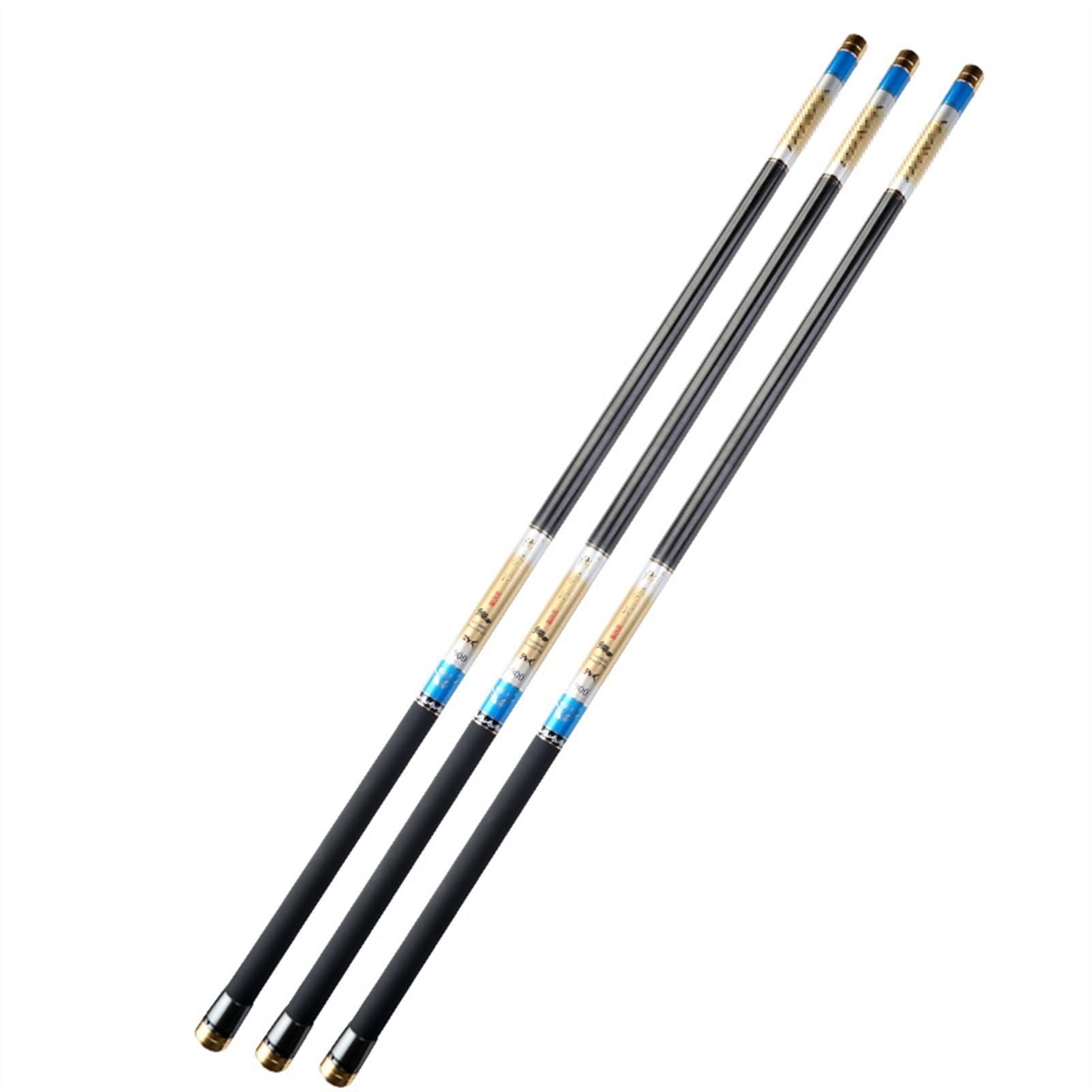 SLEEVE Caña de Pescar Varilla de Pesca telescópica Varilla de Arroyo de Carbono Duro súper Ligero Polo Largo for Peces Grandes Puntas de Repuesto Kit de Caña de Pescar (Color : 8 M, Size : A)