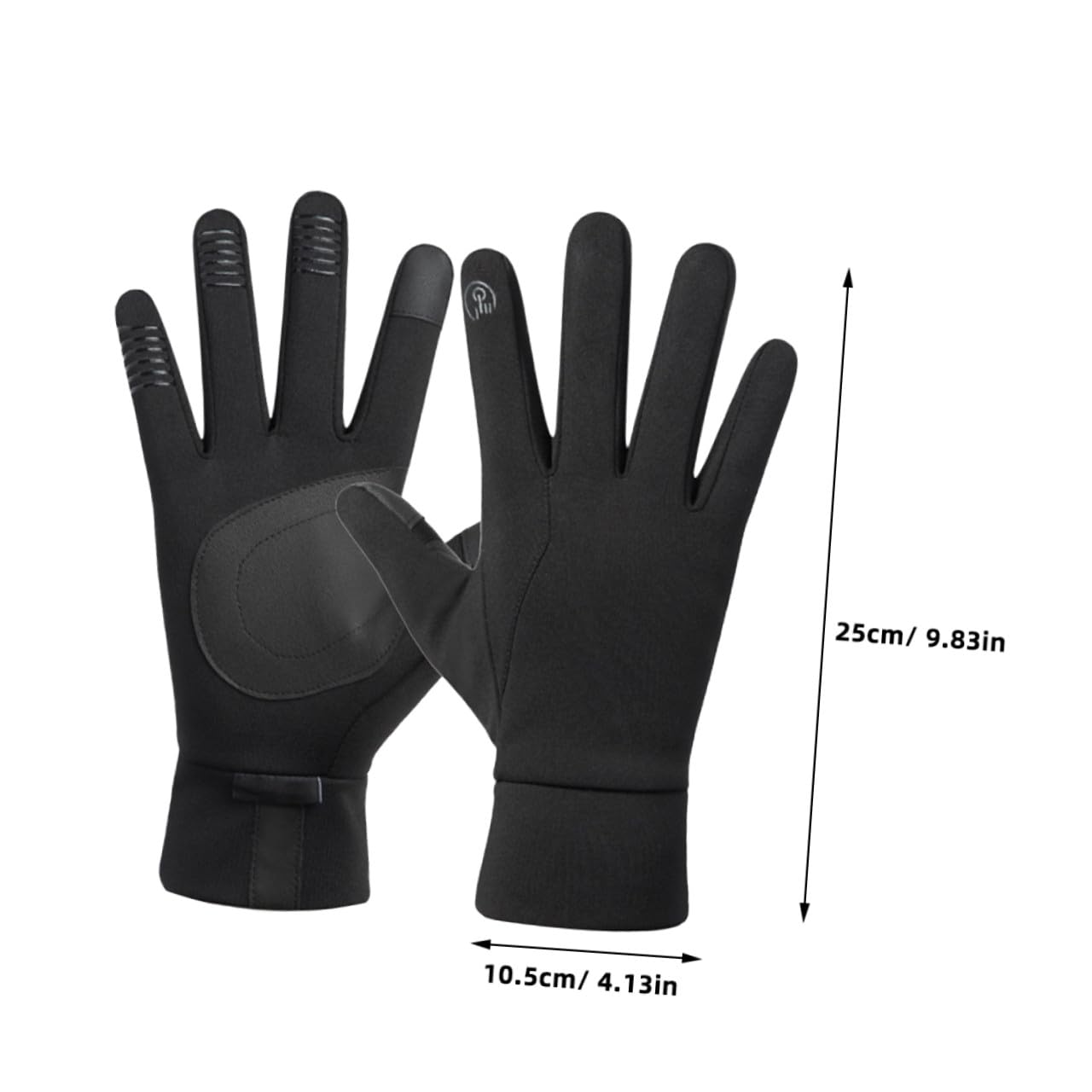 Toddmomy 3paare Winter Fahrradhandschuhe Für Winddicht Und Touchscreen-fähig rutschfeste All-Finger Handschuhe Für Mountainbike Und Outdoor-aktivitäten Schwarz