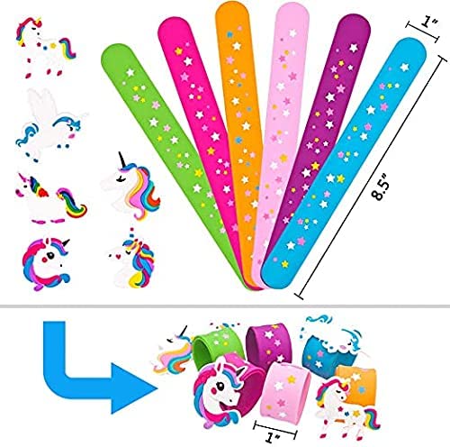 Image of Tera13 TERA 13 Return Gifts For Girls Slap Bracelet For Kids (3 pcs) Wrist Band For Kids Unicorn Slap Band Hand Bracelet For Girls