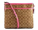 Coach Signature File Bag - Khaki/Dahlia