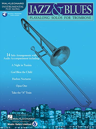 Jazz and Blues Playalong Solos for Trombone Songbook with Online Audio | Various Jazz Standards Arranged by Jack Long | Solo Trombone Sheet Music | Easy Medium to Medium Level | 14 Songs Collection