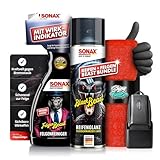 Shiny Freaks Felgen- & Reifenpflege Set: SONAX FelgenBeast Felgenreiniger 500ml + BlackBeast ReifenGlanz 500ml + Tire Dressing Applicator + Mikrofasertuch + Handschuhe - sauber reinigen, satt pflegen