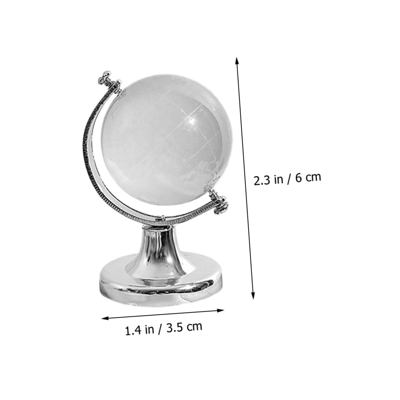 Gogogmee 2pcs Crystal Desktop Globe Earth Mini World Map Decor Home Office Decor