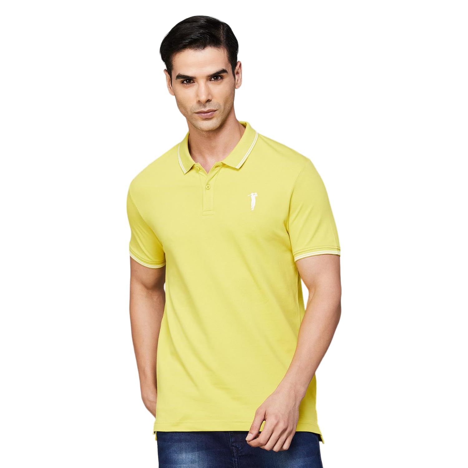 bossini Men Cotton Lycra Regular Fit Solid T Shirt-picture-20
