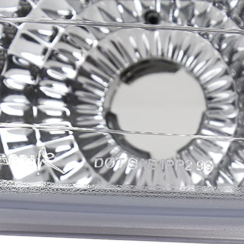 Spec-D Tuning Chrome Housing Clear Lens Bumper Lights Compatible With Chevy Silverado 1999-2002, 2000-2006 Tahoe Suburban, L+R Pair Assembly #TOP7